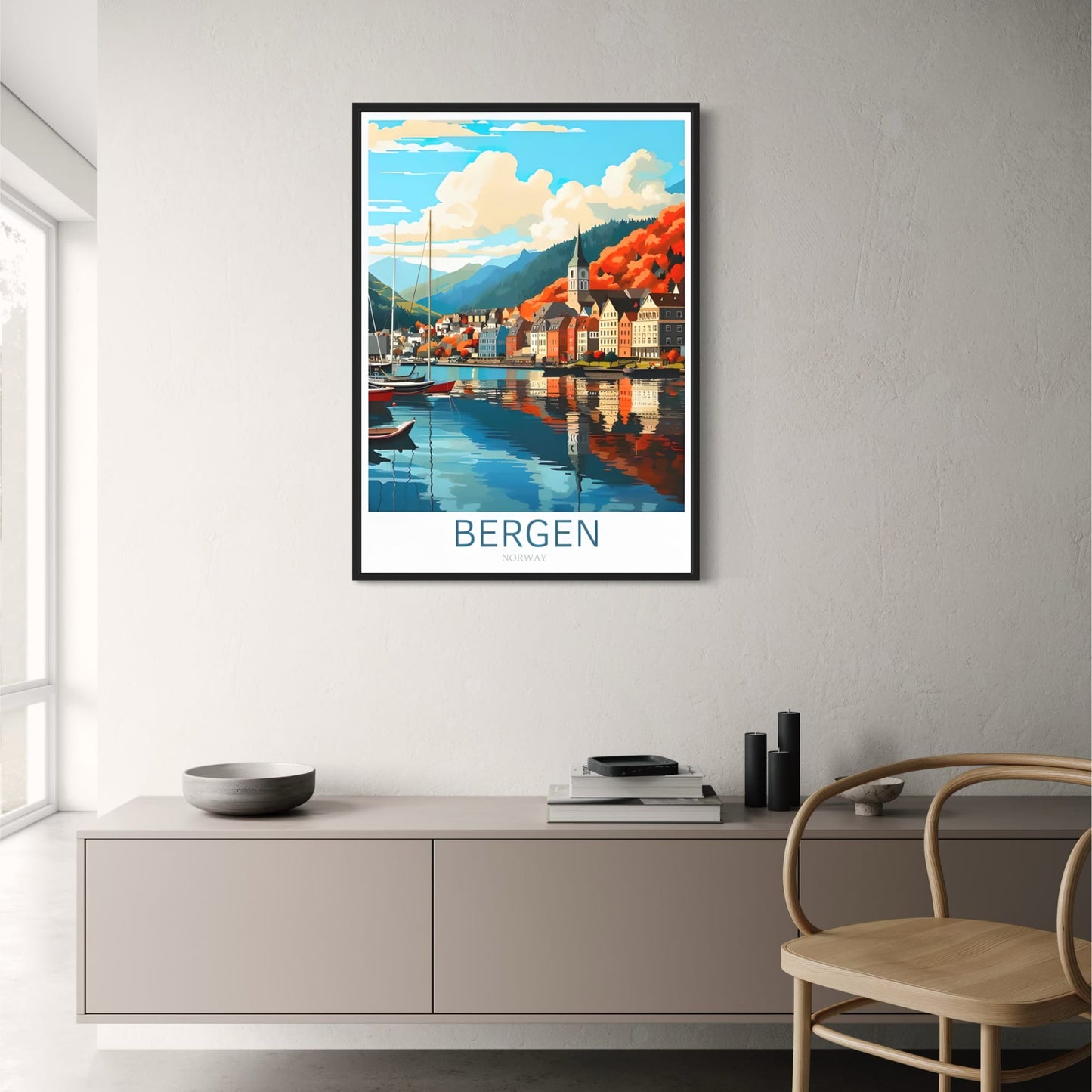 Bergen Noorwegen | Schilderachtige Reis Kunst