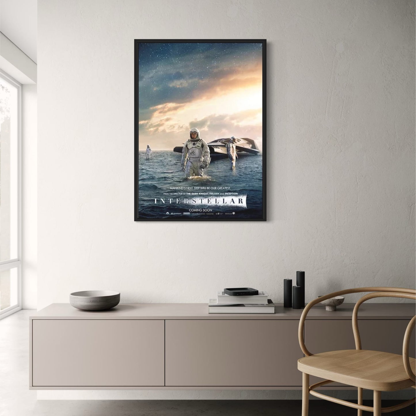 Interstellares Poster | Nordischer Stil Weltraum Sci-Fi Film Wandkunst | Leinwandgemälde Wohndekoration