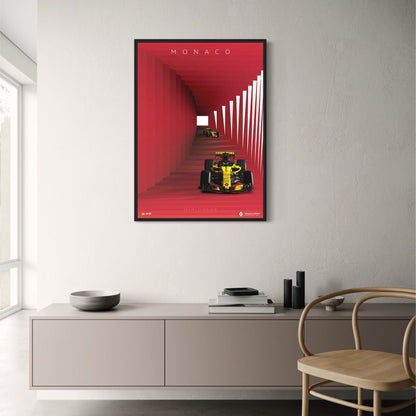 Monaco F1 | Minimalist Red Canvas