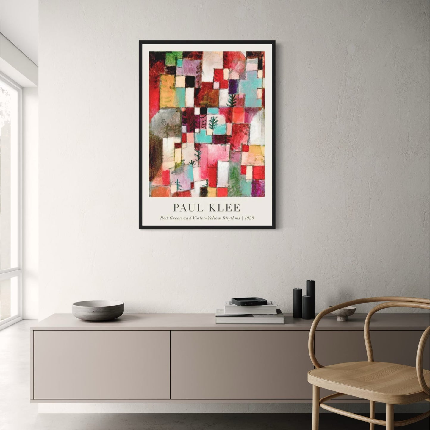 Paul Klee | Rot-Grün-Violett-Gelb-Rhythmen | Abstrakte Kunst