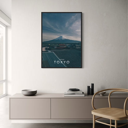Blick auf den Fuji | Tokio | Malerische Landschaften in der Nähe von Tokio | Natürliche und städtische Harmonie | Poster mit japanischer Architektur