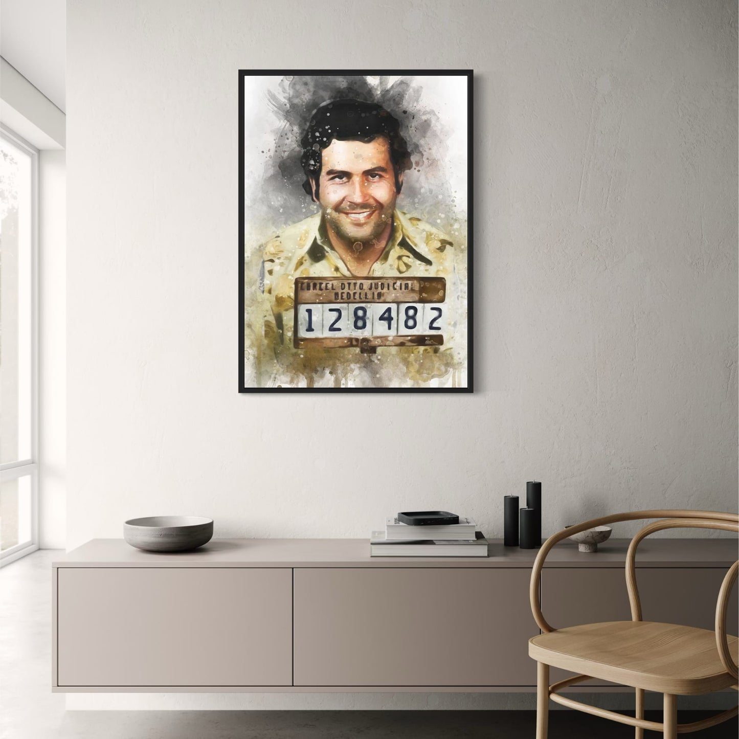 Pablo Escobar Mugshot | Vintage Stijl