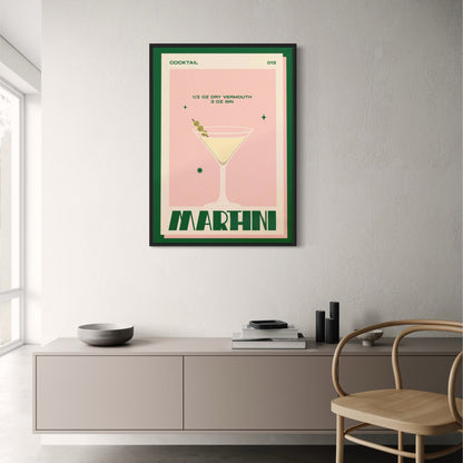 Vintage Martini Cocktail | Retro-Bar-Dekor