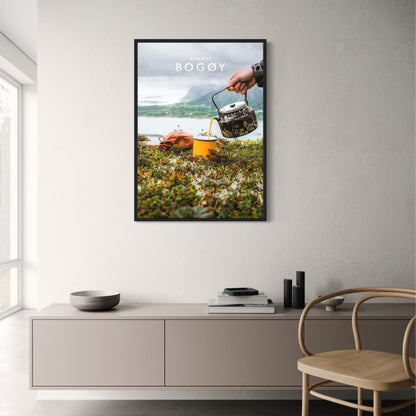 Outdoor Tea Brewing Poster | Norway | Savor Moments in Tranquil Nature | Wall Art Decor
