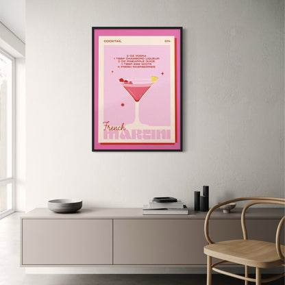 Vintage French Martini | Retro Cocktail Art