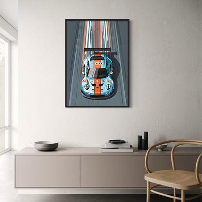 Porsche 911 | Gulf Oil | Vintage Le Mans Style