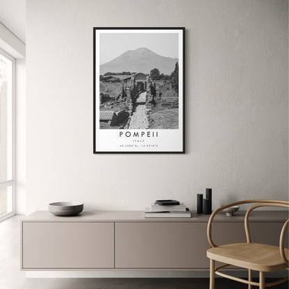 Pompeii Ruins | Historical Italy Landscape | Vintage Travel Poster Art | Ancient City Decor | Wall Art Print