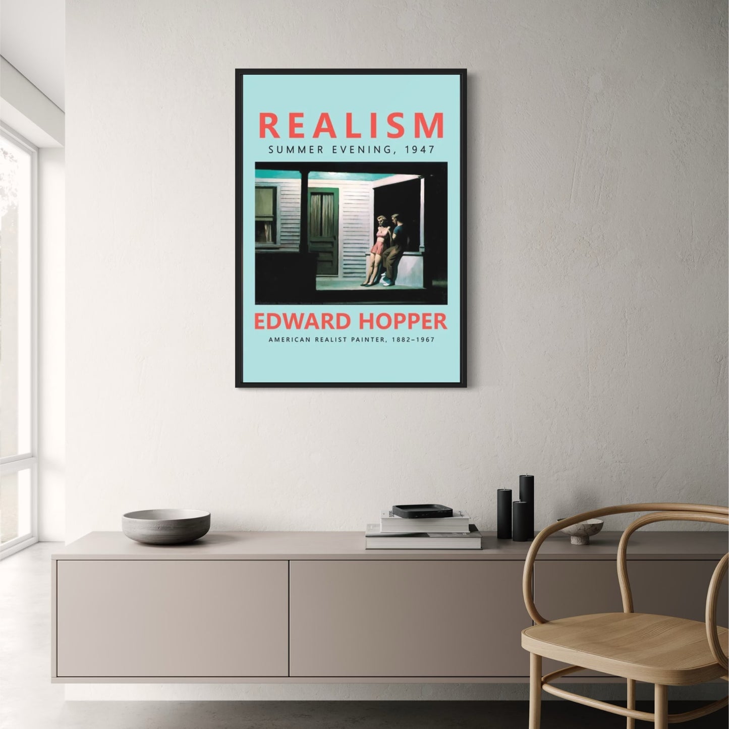 Edward Hopper | Sommerabend 1947 | Amerikanische Vintage-Kunst