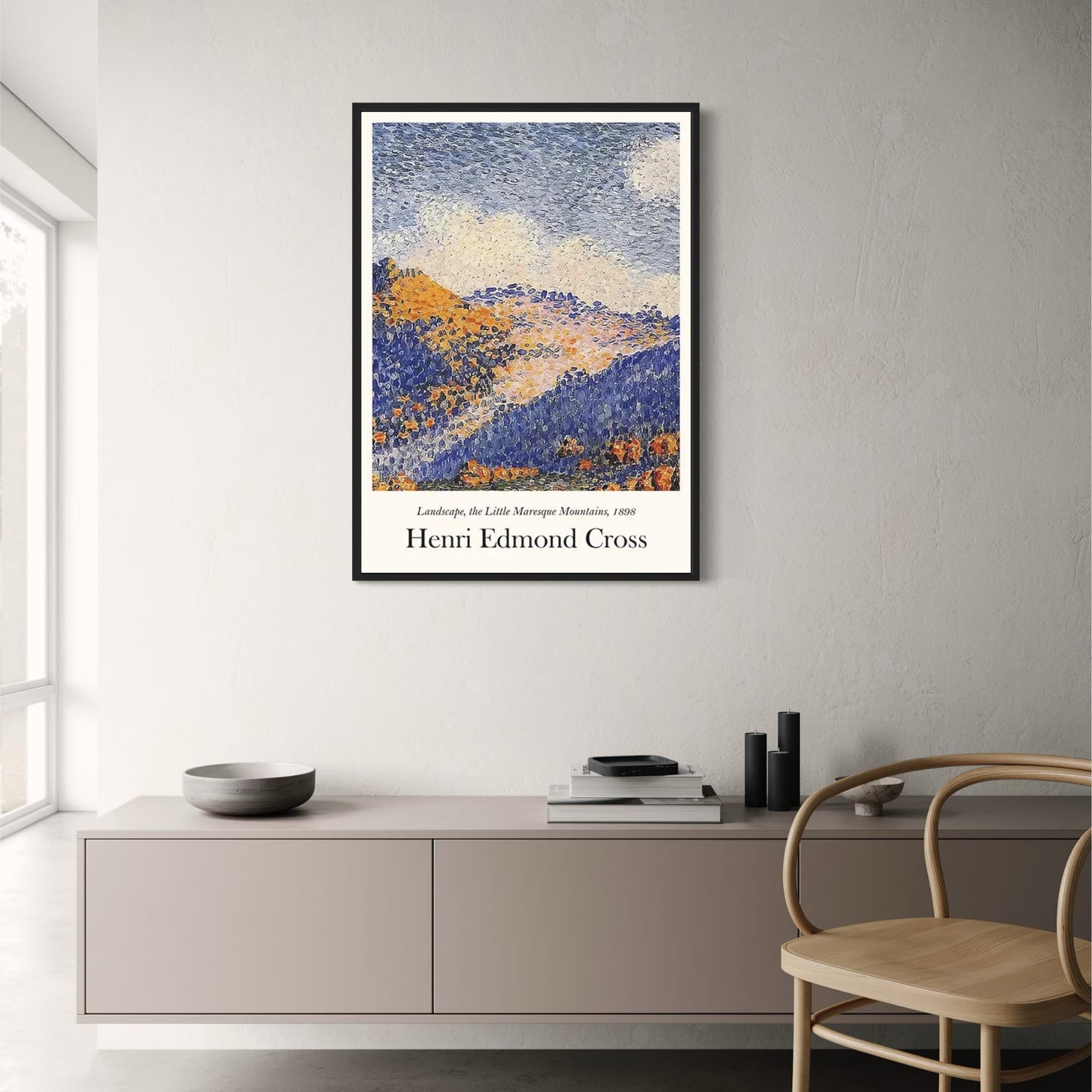 Henri Edmond Cross | The Little Maresque Mountains | Landscape Art Poster | Wall Decor