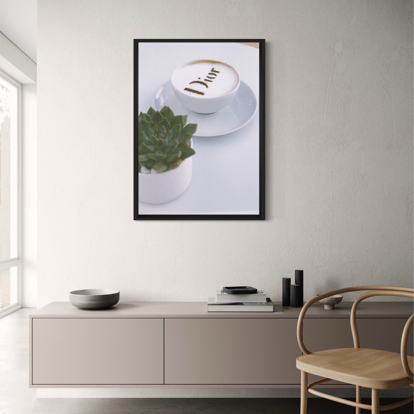Christian Dior Coffee Art | Poster | Fashion Wall Decor | Luxury Print | Home & Garden Decor