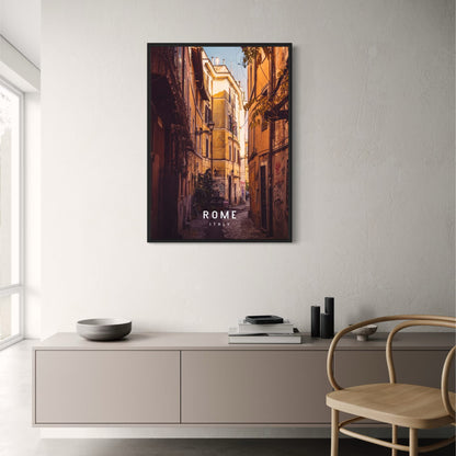 Versteckte Gasse | Rom | Italien | Entdecken Sie geheime Ecken | Authentischer römischer Charme | Bezaubernde Rom-Poster