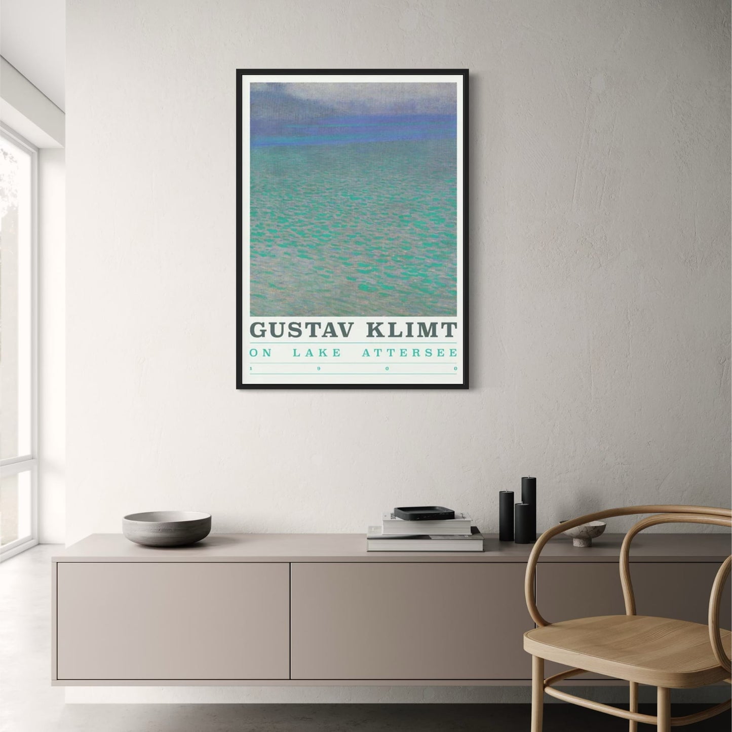 Meer Attersee door Gustav Klimt | Rustig Landschap