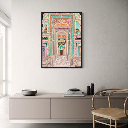 abstract india landscape poster