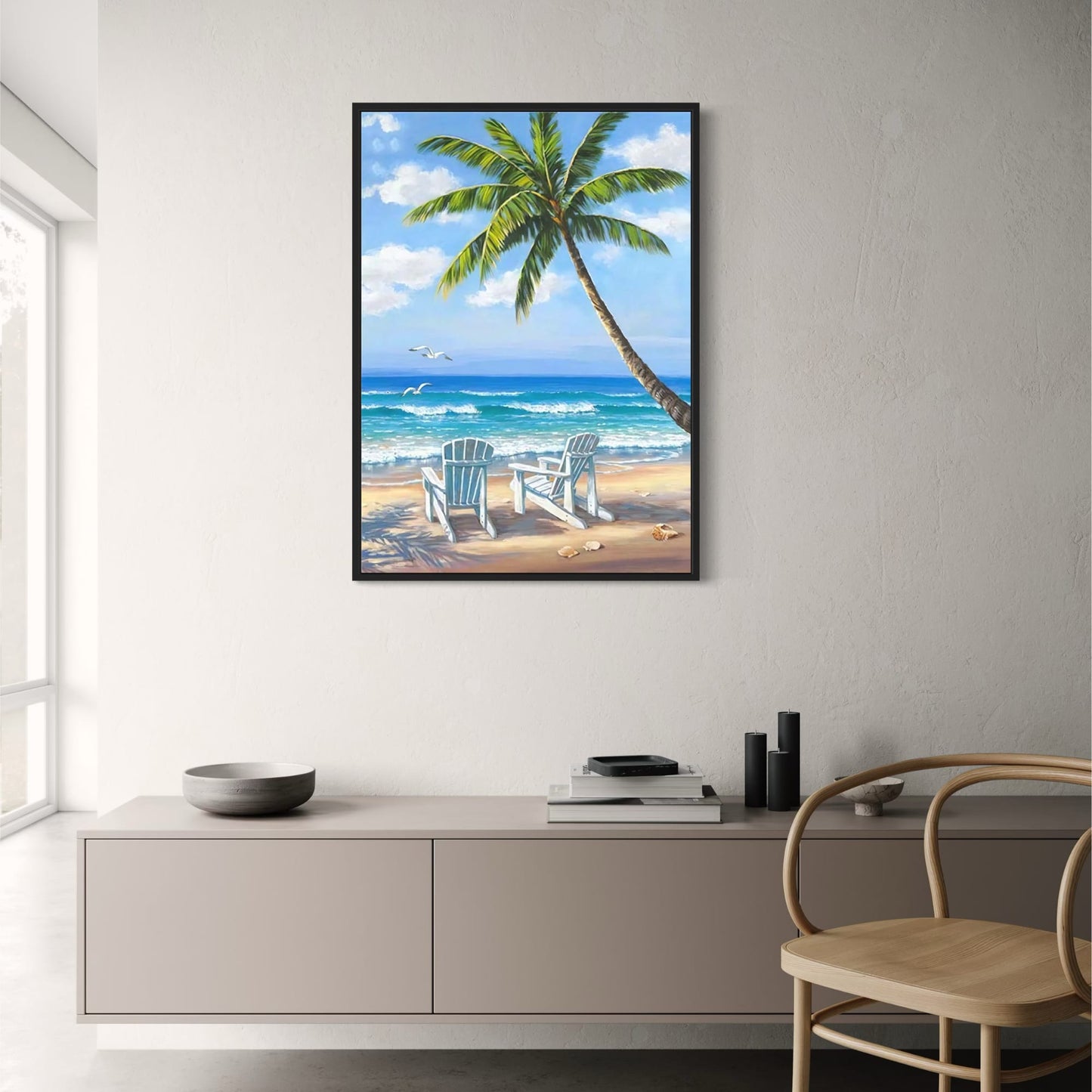Beach Chairs | Tropical | Paradise Poster | Tranquil Moments at Tropical Beaches