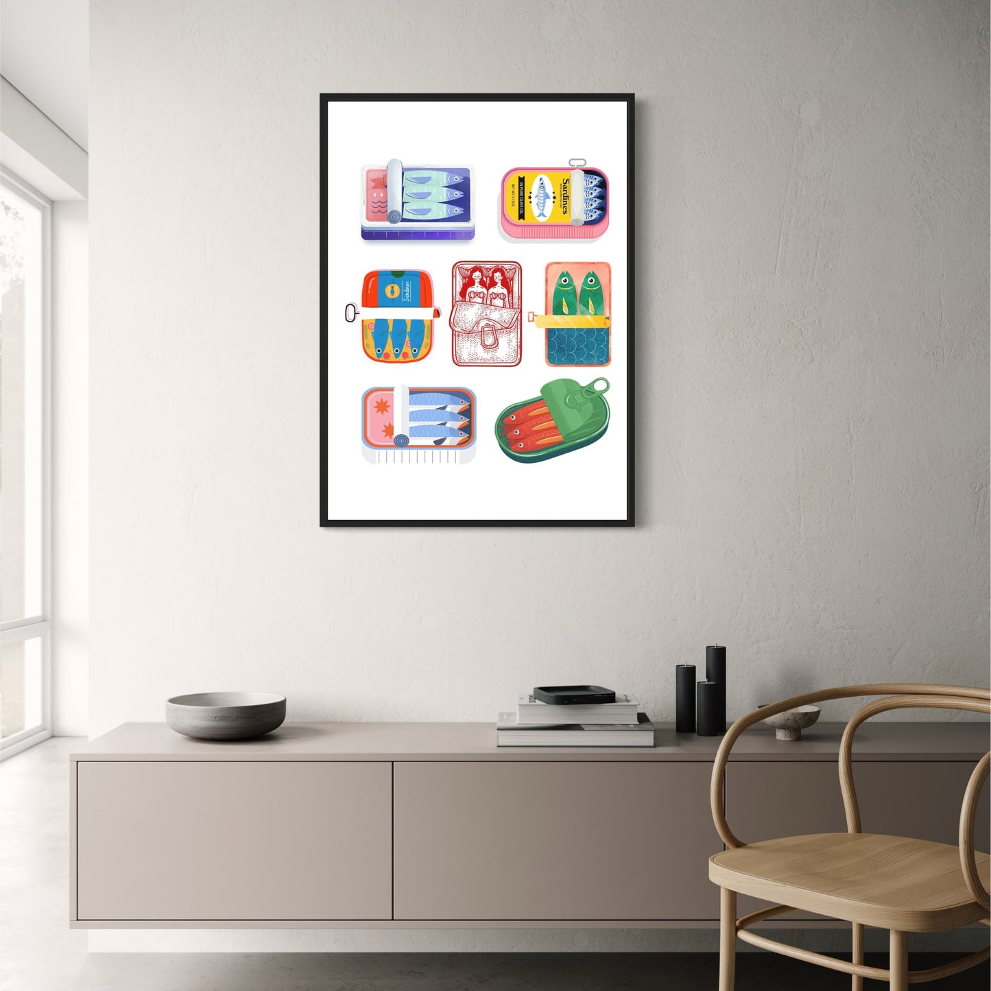 Sardinenvielfalt | Poster der kreativen Illustrationsserie