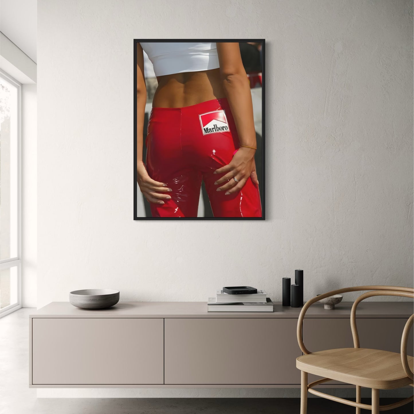 Fashion Racecar Poster | Trendy Red Prints | Wandkunst-Dekor | Ästhetisches Hypebeast-Leinwandgemälde