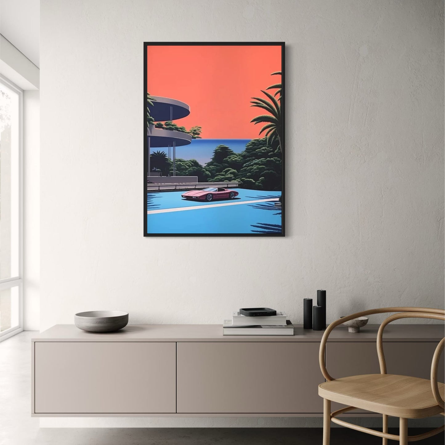 Retro Vaporwave Cityscape | Hiroshi Nagai | Japanese Tropical Beach