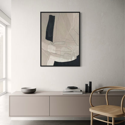 Negatieve Ruimte Minimalistisch | Zwart & Wit Abstract