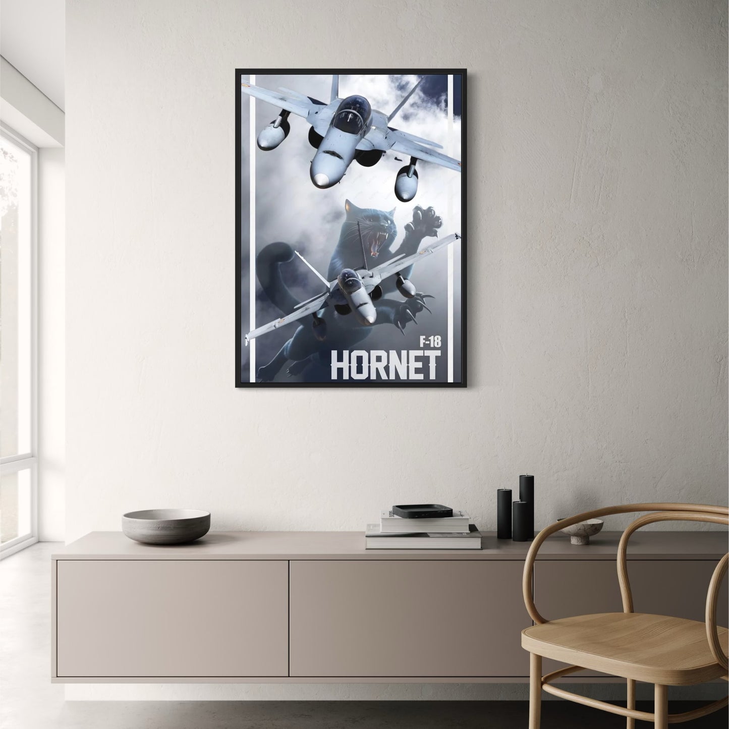 Amerikanisches Kampfflugzeug F22 Poster | Coole ästhetische Wandkunst | Wasserfestes Dekor für Zuhause, Wohnzimmer, Schlafzimmer, Bar