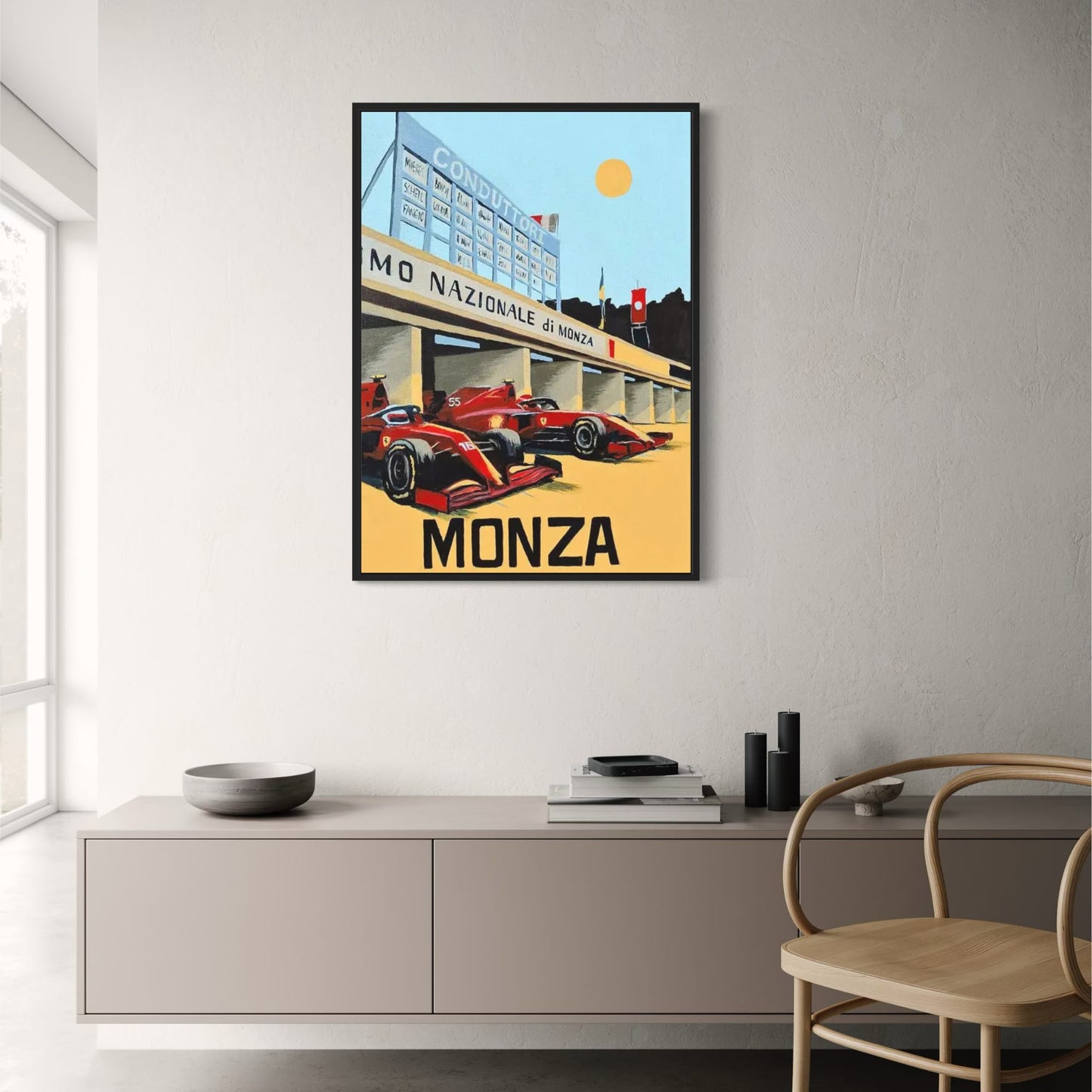 Monza | Poster zum Formel-1-Rennerlebnis 2022 | Intensive Rennstrecken-Action | Motorsport-Wandkunst