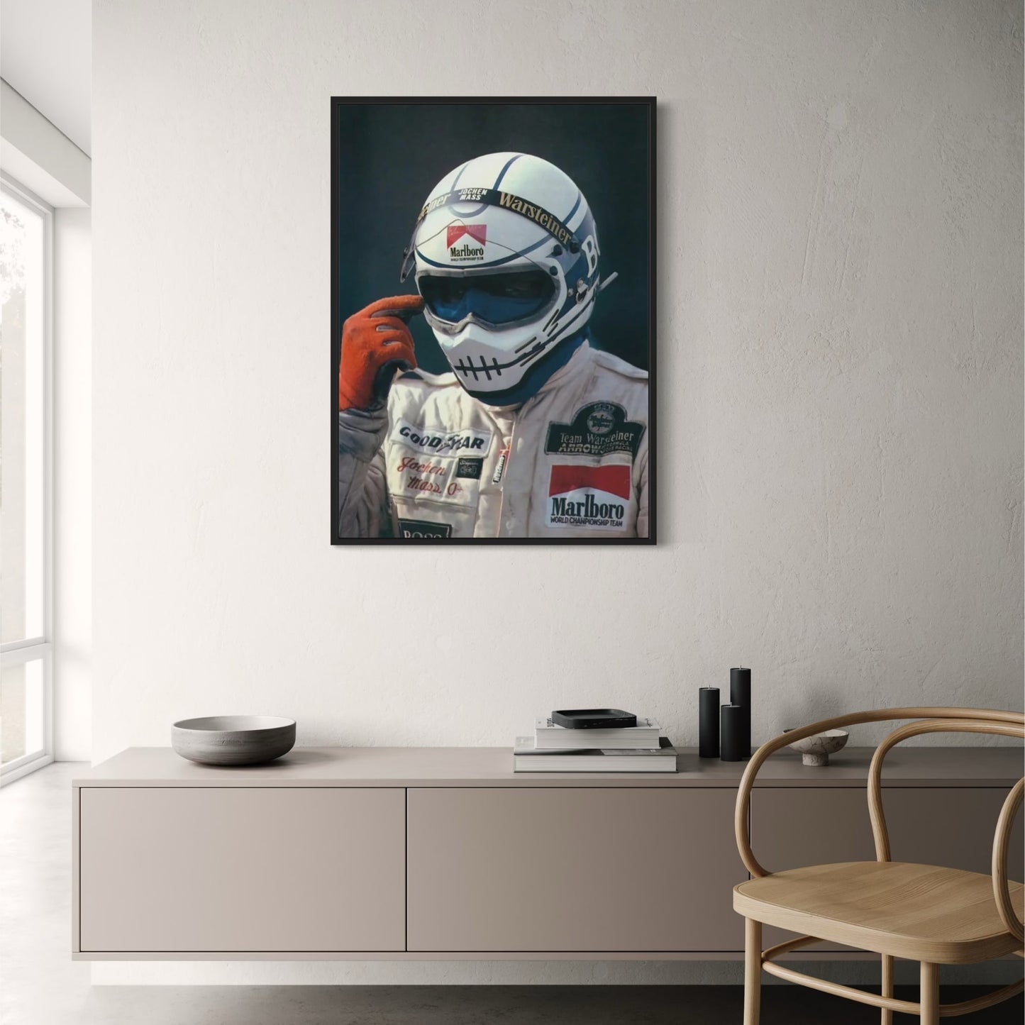 Hypebeast-Rennwagen-Poster | Trendige ästhetische Wandkunst | Rotes Modedekor | Leinwanddruck | Moderne Heimdekoration