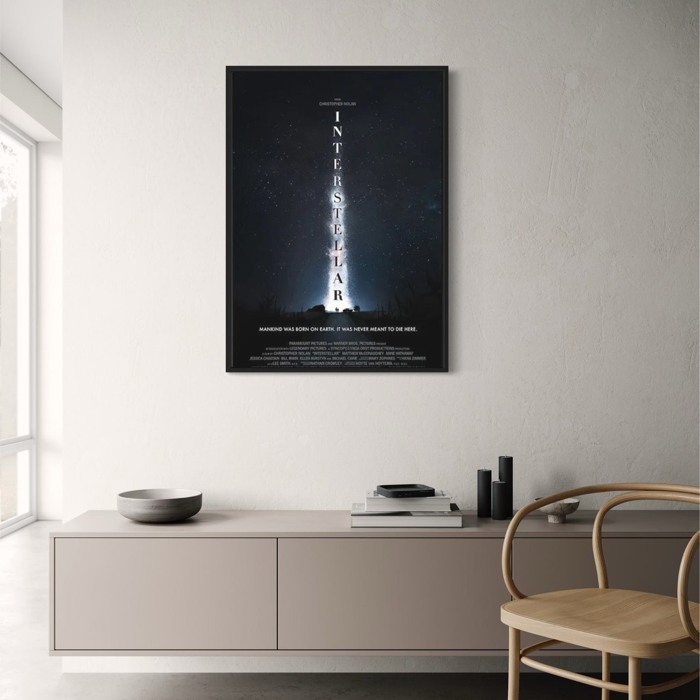 Interstellar Filmplakat | Leinwandgemälde | Weltraum-Sci-Fi im nordischen Stil | Wandkunst | Wohndekor
