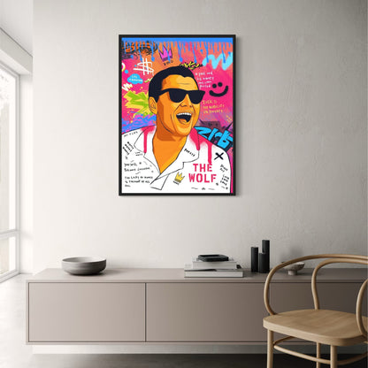 Poster „The Wolf of Wall Street“ | Kunstwerk von Leonardo DiCaprio | Leinwandbild | Filmdruck | Heimdekoration