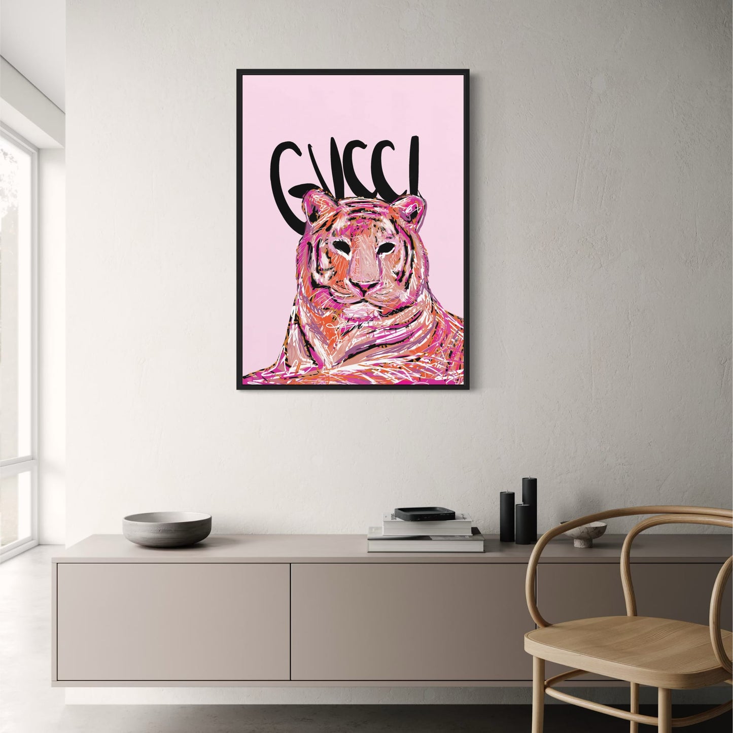 Gucci Tijger | Wilde Dieren Mode Illustratie