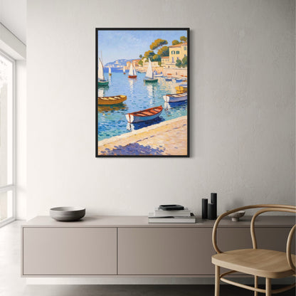 Serene Oceaanzicht | Rustig Zeezichtlandschap | Blauw & Wit