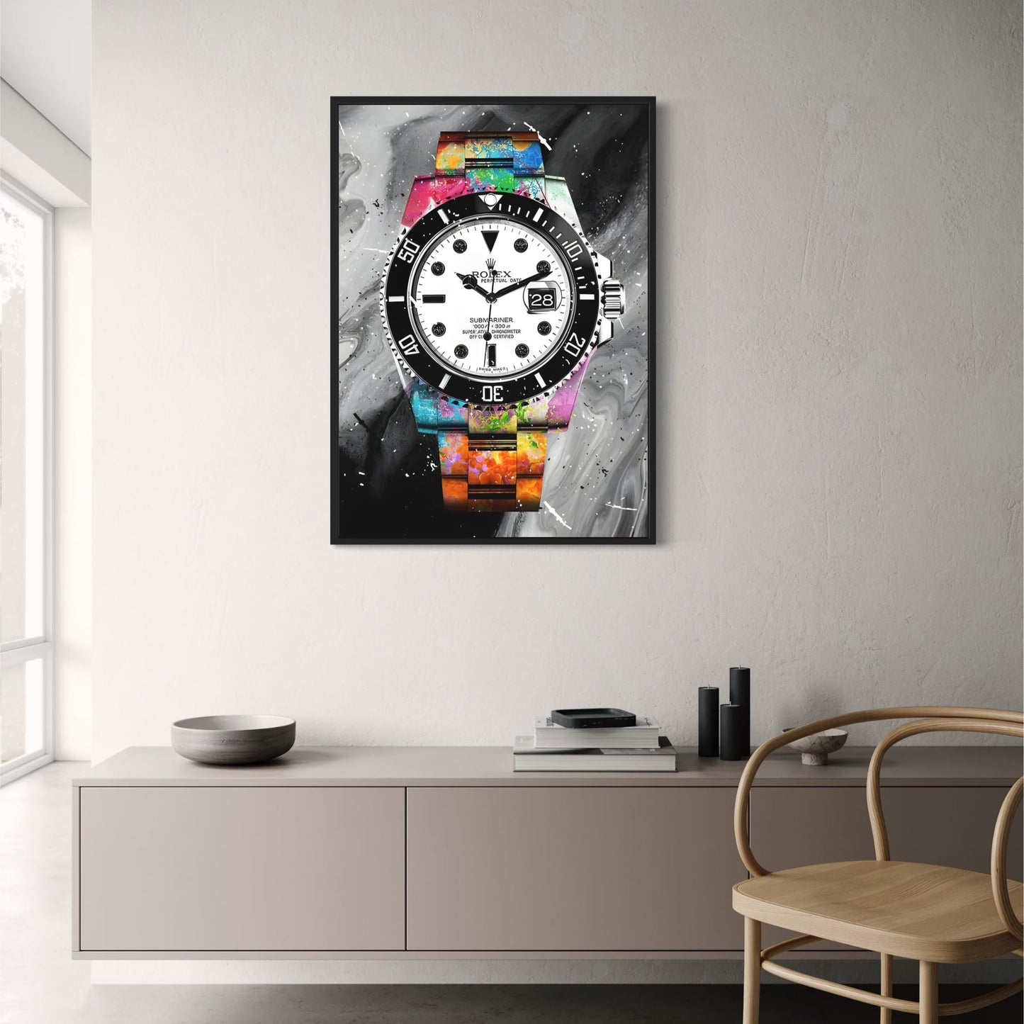 Rolex Submariner | Graffiti Kunst | Levendig Horloge