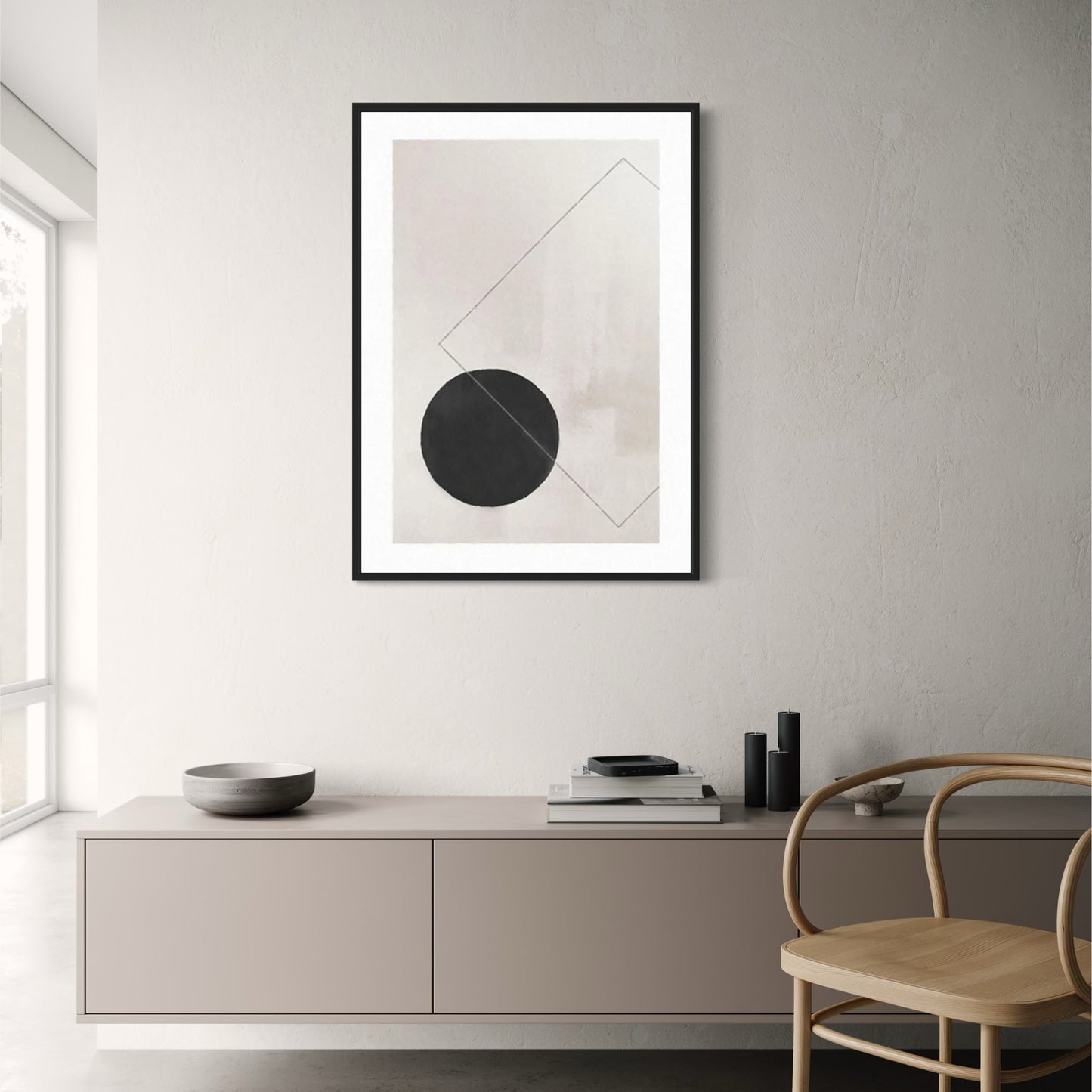 Dialogues in Shape and Space | Abstract Geometric Poster | Modern Home Decor | Wall Art | Visual Artwork