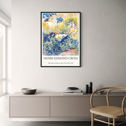Henri Edmond Cross | The Artist's Garden at Saint-Clair Poster | Impressionist Art | Decorative Wall Decor | Home & Office Display