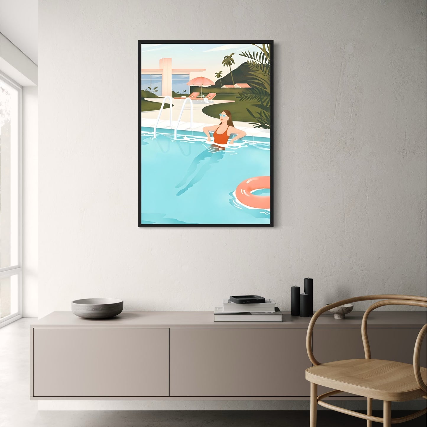 Serene Poolside Scène | Ontspan bij het Zwembad