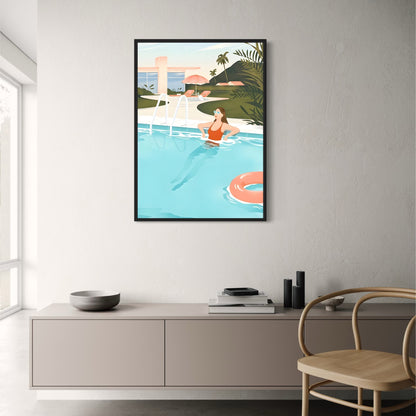 Serene Poolside Scène | Ontspan bij het Zwembad