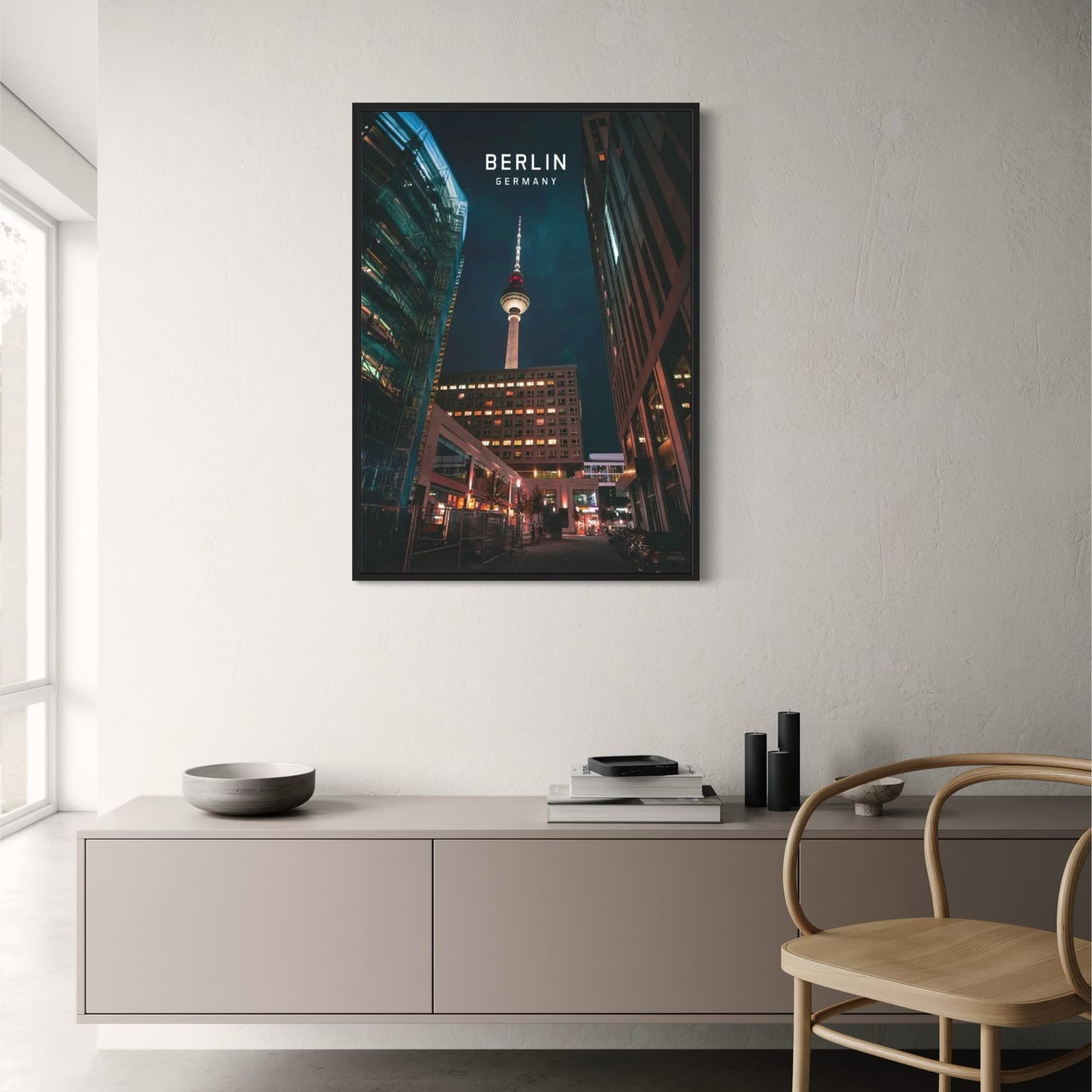 Berlin TV Tower Poster | Iconic Skyline Art | European Cityscape | Architectural Wall Decor