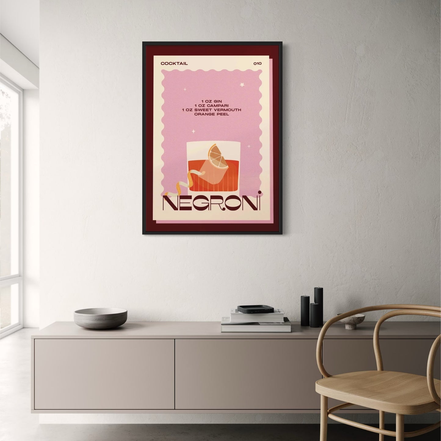 Vintage Negroni | Retro-Bar-Kunst