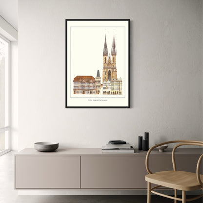 Altes Rathaus | Prag | Tschechische Republik | Gotik- und Renaissance-Architektur | Böhmische Architekturjuwelen | Europäische Städteposter