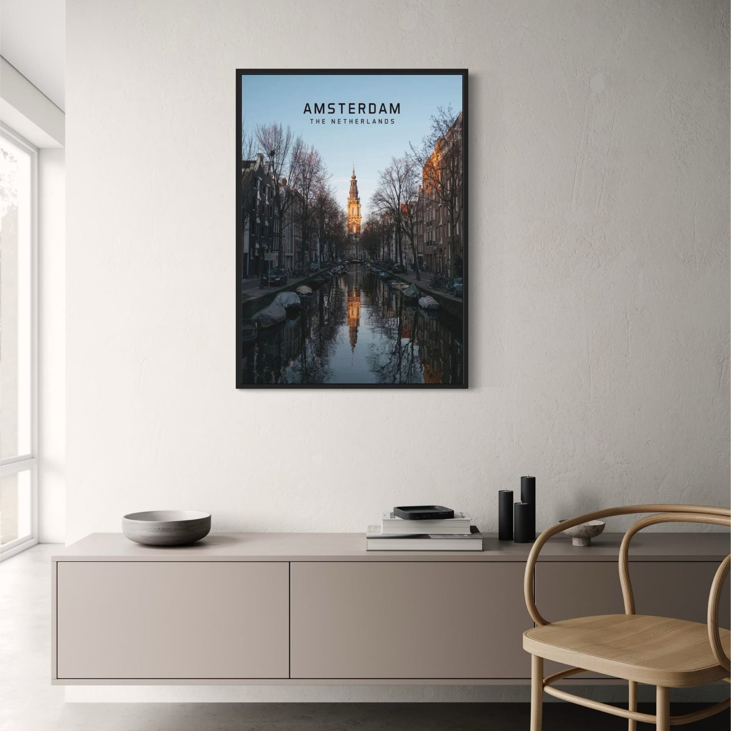 Amsterdam Zuiderkerk Poster | Southern Church Landscape | Scenic View of The Netherlands | European City Art | Beautiful Cities Collection