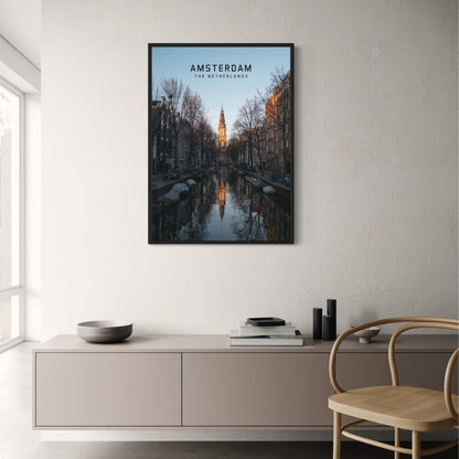 Amsterdam Zuiderkerk Poster | Southern Church Landscape | Scenic View of The Netherlands | European City Art | Beautiful Cities Collection