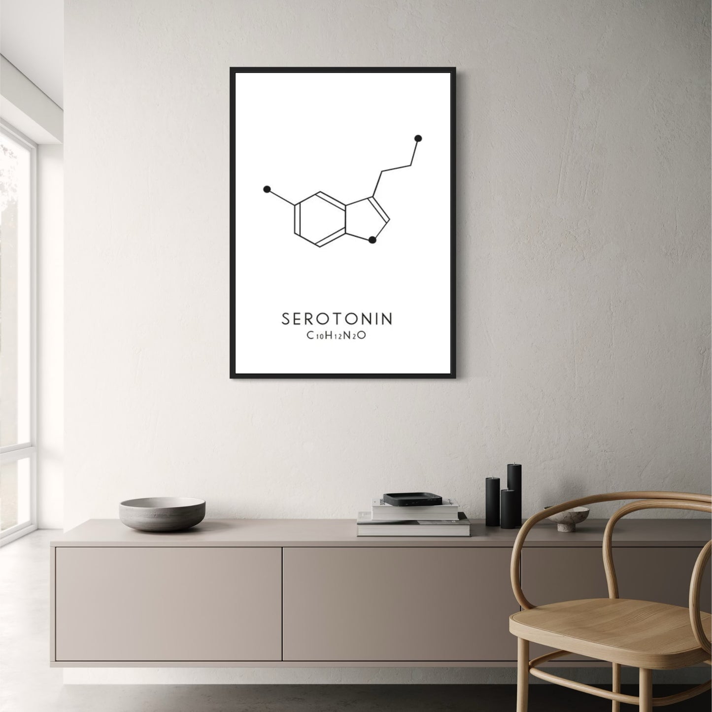 Molekül Chemische Dopamin Serotonin Molekulare Formel Chemie Wissenschaft Wand Kunst Leinwand Malerei Wohnzimmer Dekorative Poster
