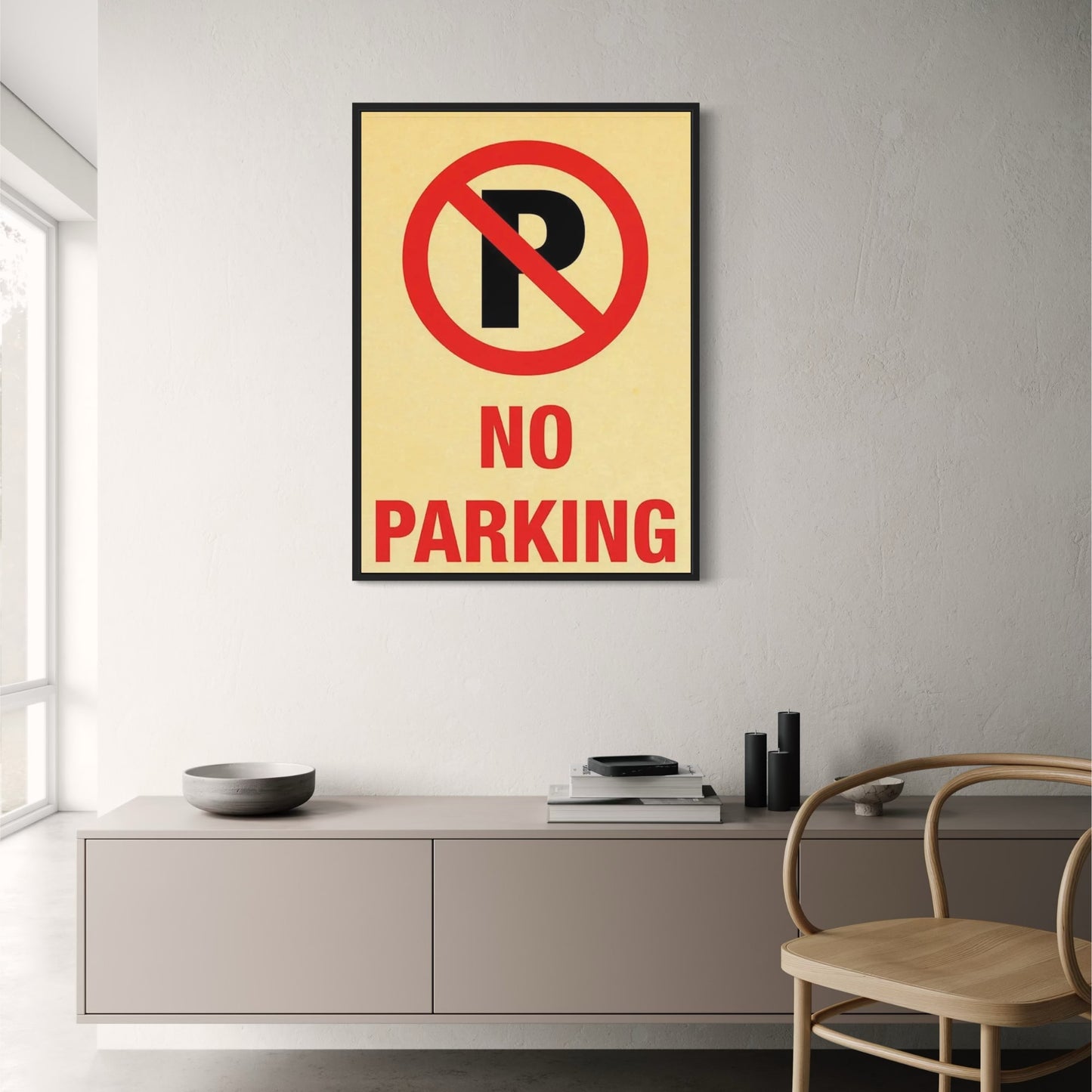 Vintage-Parkverbotsschild | Retro-Warnschild