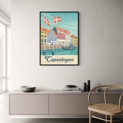 Copenhagen Denmark | Iconic Destinations Poster | Scenic Cityscape Wall Art | Home Decor | Travel Photography