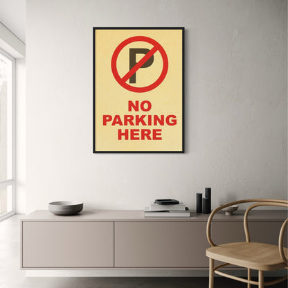 Vintage-Parkverbotsschild | Rustikales Warnschild