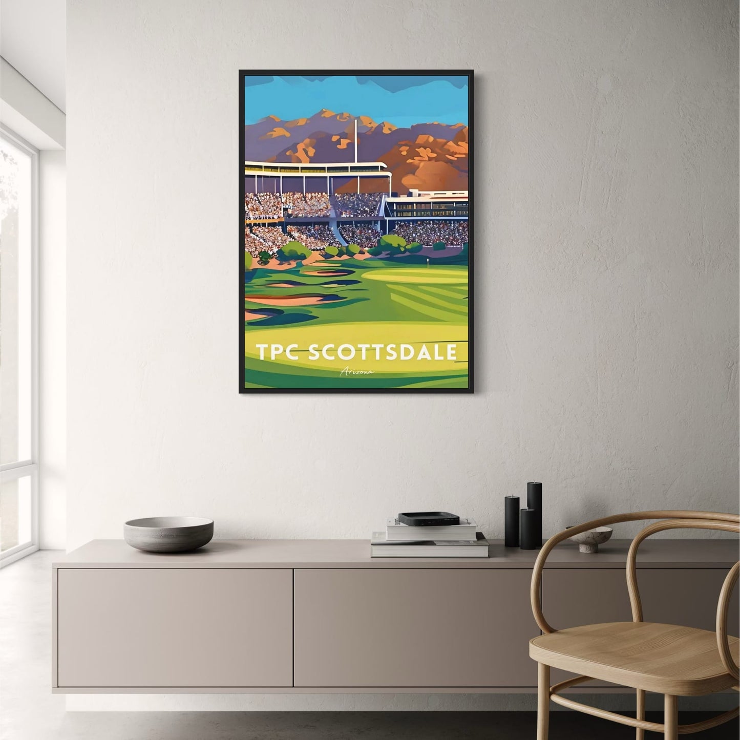 A Tribute To The World's Greatest Golf Courses | Golf Poster | Arizona | TPC Scottsdale