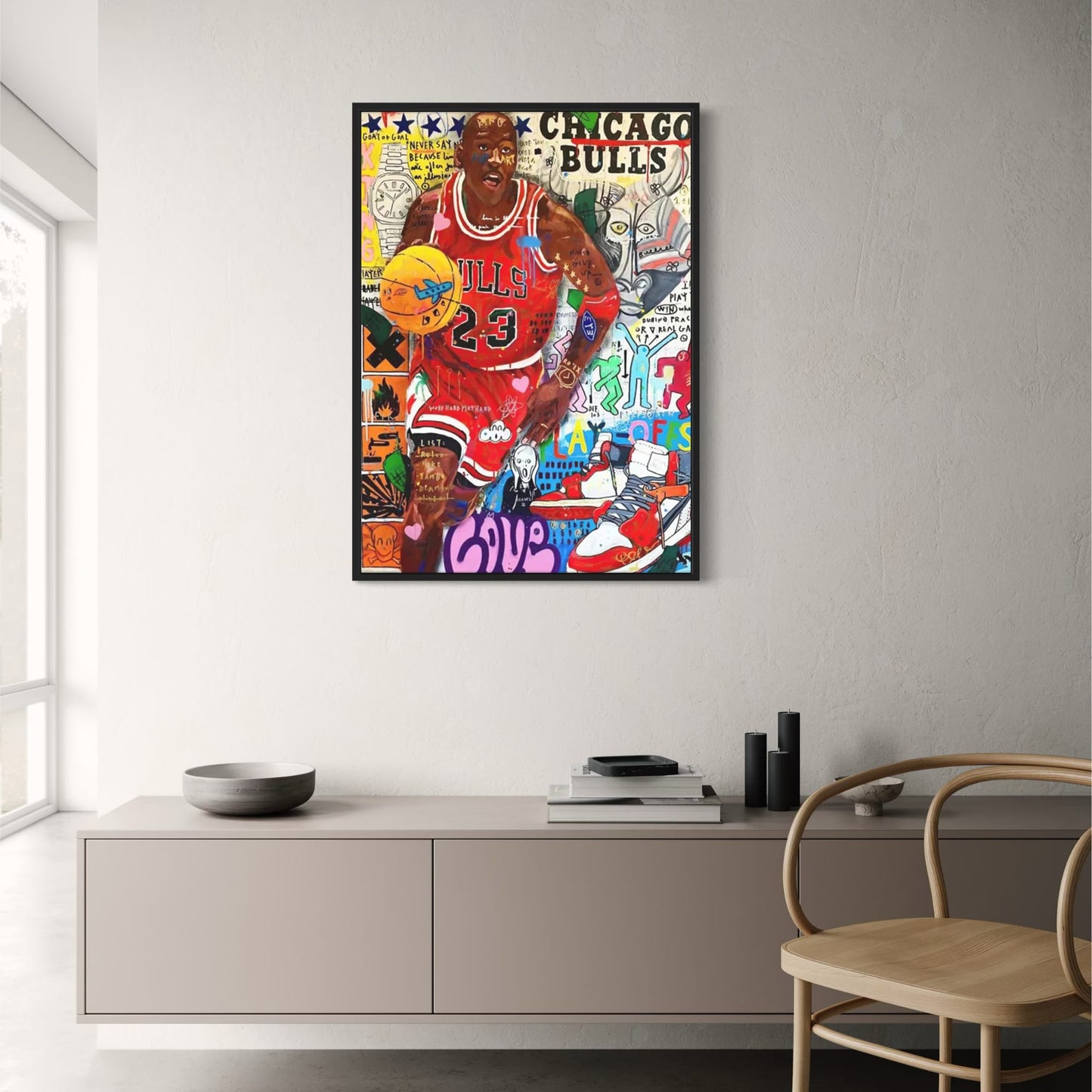 Michael Jordan | Chicago Bulls | Graffiti Stijl
