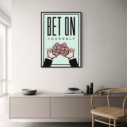Monopoly Motivation | Bet On Yourself | Inspirational Artwork