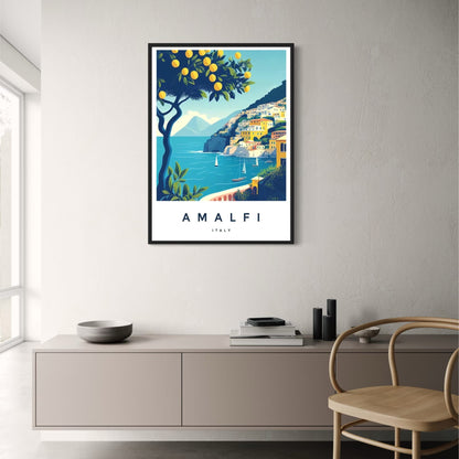 Amalfi Kust Vintage Scenisch | Italiaanse Kustdecor
