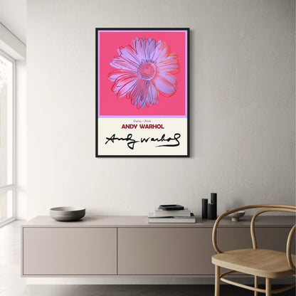 Andy Warhol | Daisy Roze Pop Art | Vintage Bloemmotief