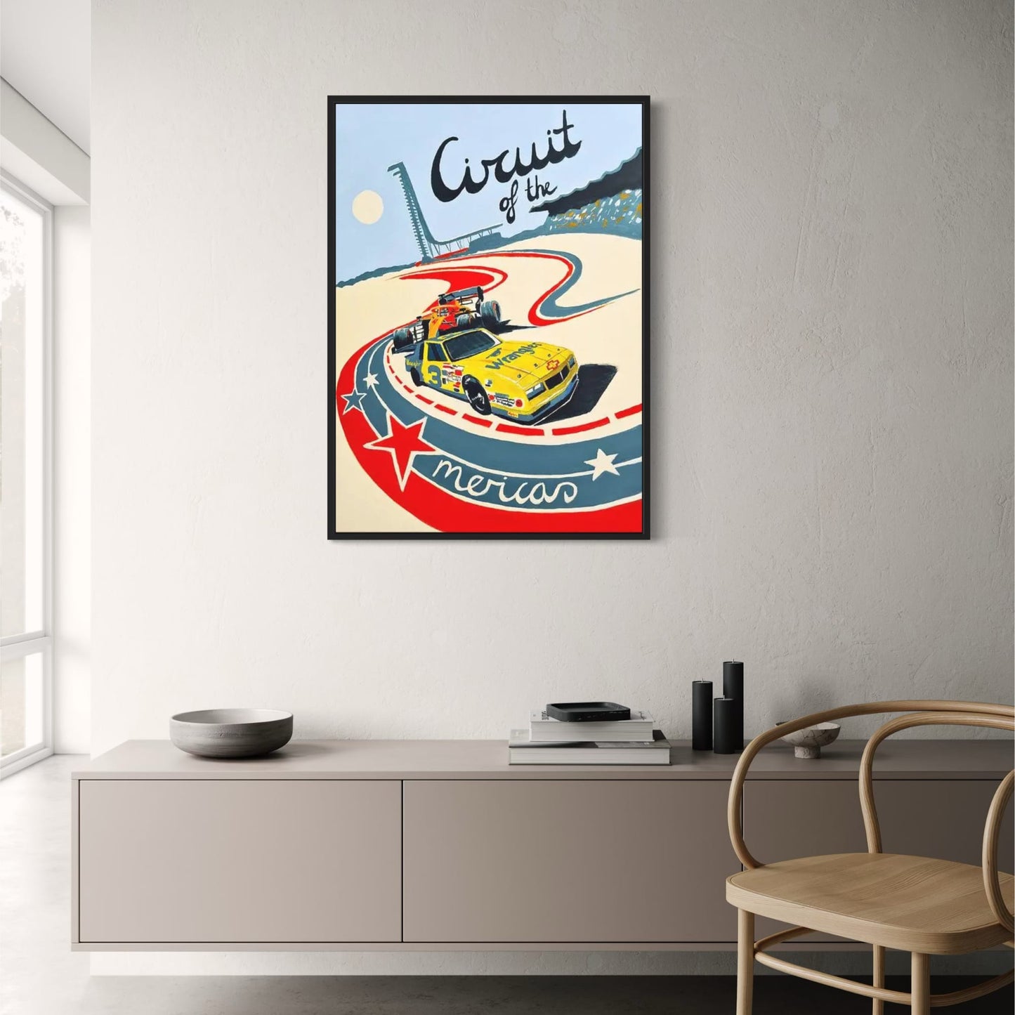 Circuit of the Americas Poster | Vintage-Rennkunst | Druck klassischer F1-Momente | Renndekor