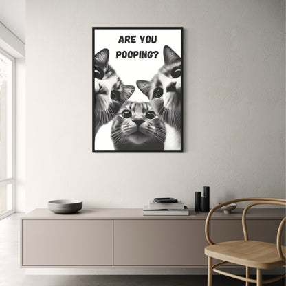 Funny Cat Reading Newspaper | Retro Style